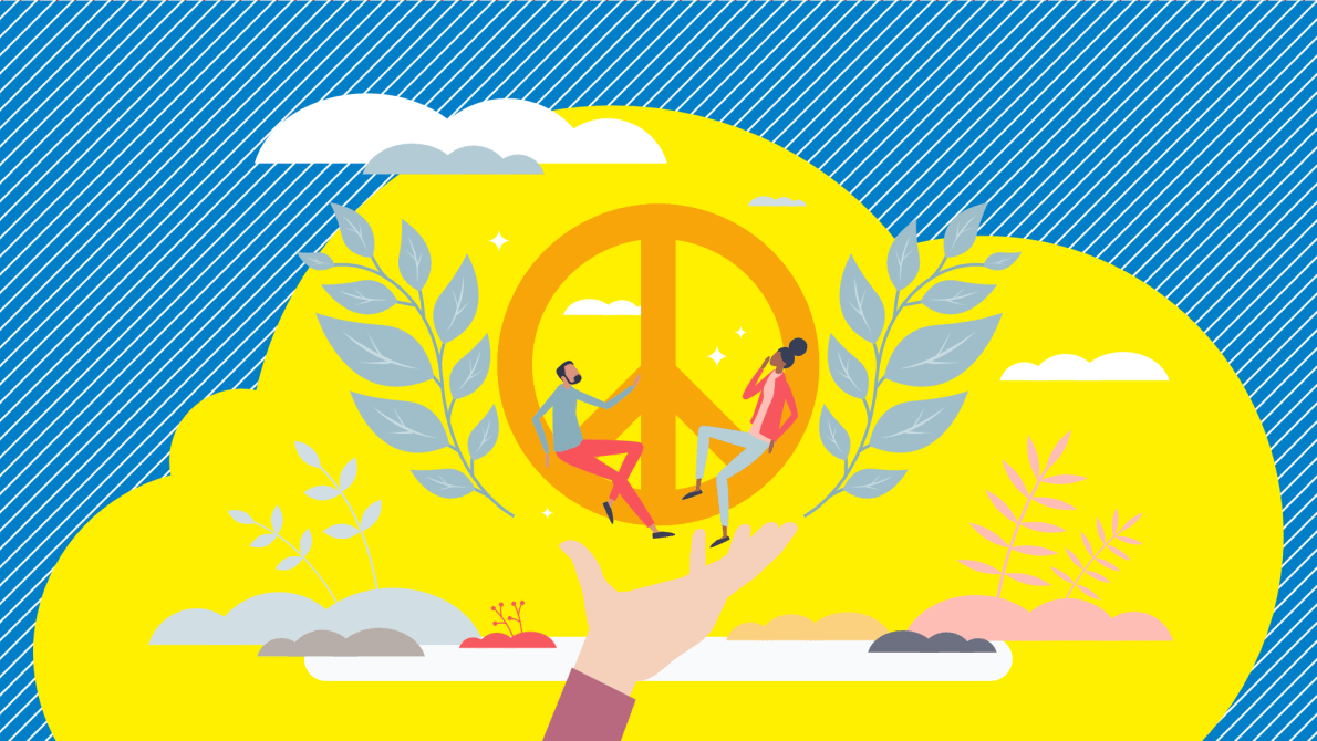 Illustration of a peace symbol